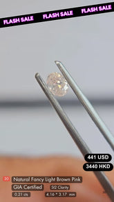 Fancy Light Brown Pink Diamond Deal (0.21 cts)